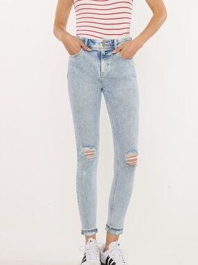 KanCan Kendall Ankle High Rise Skinny Jeans Size 7/27 Acid Wash